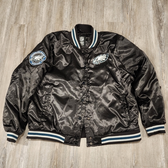 LADIES Black and midnight green Eagles Jacket - Picture 2 of 5